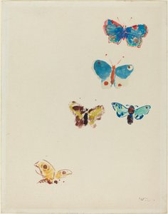 Cinq papillons