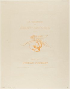 Frontispice/Planche de titre pour la Tentation de St. Antoine