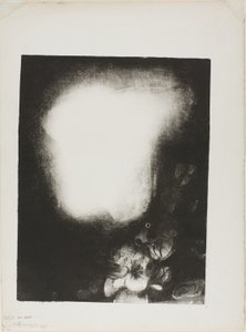 Tête de femme avec corsage de fleurs - Odilon Redon