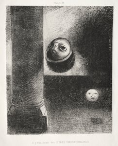 Hommage à Goya : Il y avait aussi des êtres embryonnaires, 1885 - Odilon Redon