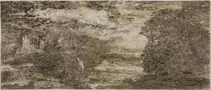 Cavalier sous un ciel orageux - Odilon Redon