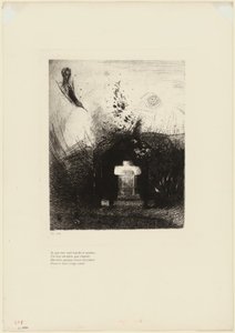 Si par une nuit sombre un bon chrétien, par charité, derrière une vieille ruine, enterre votre corps arqué, planche 4 de 9 - Odilon Redon