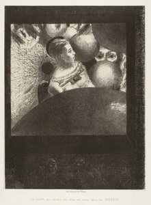 Dans les sphères (Le souffle qui guide les créatures vivantes est aussi dans les sphères), planche cinq de À Edgar Poe - Odilon Redon