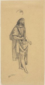 Saint Jean-Baptiste, avec croquis de la tête