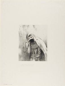 Elle tire de son sein une éponge, parfaitement noire, et la couvre de baisers, planche 8 de 24 - Odilon Redon