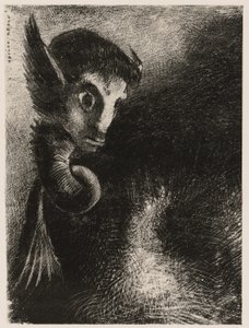 La Chimère regardait toutes choses avec peur, de Nuit - Odilon Redon