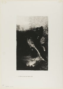 La Chimère aux yeux verts se retourne, hurle, planche 7 de La Tentation de Saint Antoine (1ère série)