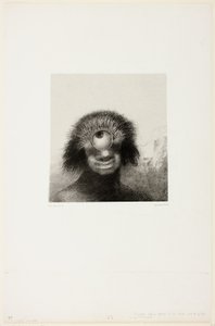 Le polype difforme flottait sur les rivages, une sorte de cyclope souriant et hideux, planche 3 de 8 de "Les Origines" - Odilon Redon