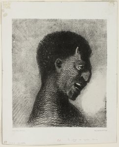 Le satyre au sourire cynique, planche 5 de 8 de "Les Origines" - Odilon Redon