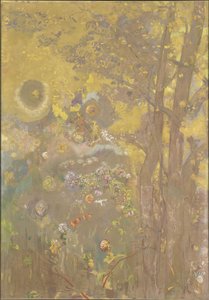 Arbres sur un fond jaune