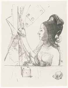 Femme et dés - Odilon Redon
