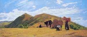 Récolte de grains dans les montagnes de San Marcello - Odoardo Borrani
