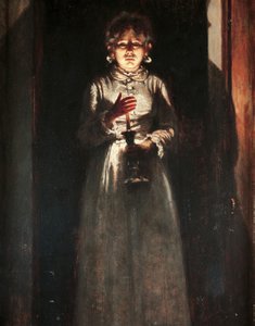 Femme avec une bougie
