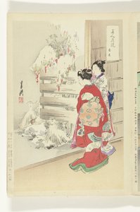 Jardin enneigé (Vergelijkingen tussen schoonheden en bloemen) - Ogata Gekko
