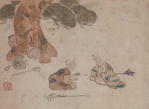 Vieil homme et vieille femme - Ogata Korin