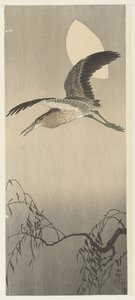 Héron et lune - Ohara Koson