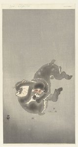 Deux singes jouant