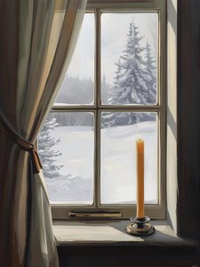 Une vue chaleureuse sur la fenêtre en hiver - Ohkimiko