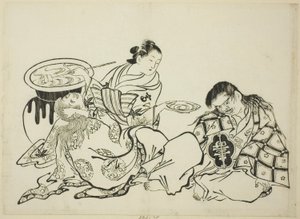 Courtisane servant du saké à Shojo, n° 4 d
