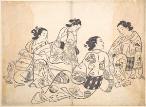 Groupe de quatre femmes - Okumura Masanobu