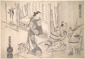 Parodie de la légende de Xu You et Chao Fu - Okumura Masanobu