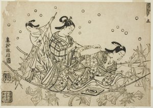 La traversée du bateau Tanabata (Tanabata no towataru fune) - Okumura Masanobu