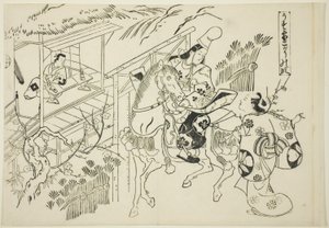 Usuyuki : La scène de Kogo (Usuyuki Kogo no dan), de la série "Scènes célèbres des pièces de marionnettes japonaises (Yamato irotake)"