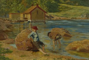 Paysage du fjord forestier