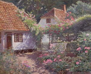 Le jardin de roses, vers 1920 - Olaf Viggo Peter Langer