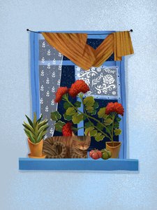 Une fenêtre douillette pour chat - Olga Skomorokhova
