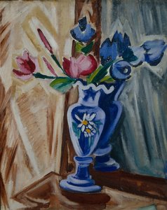 Vase bleu avec des fleurs, 1913