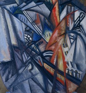 Incendie dans la ville, 1913 - Olga Rozanova