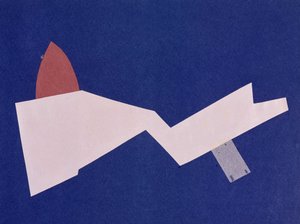 Guerre universelle : œuvre de collage par Olga Rosanova, janvier 1916