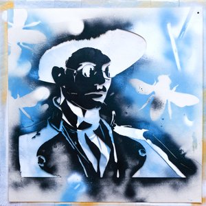 Pochoir , 2019 (technique mixte sur carton et bois)