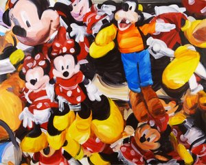 La chute des anges rebelles, 2014 (acrylique sur toile)