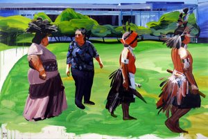 Le nouveau monde, 2011 (acrylic on canvas) - Olivier Morel
