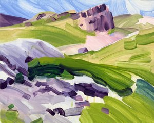 Loèche-les-Bains 35, 2017 (acrylique sur toile) - Olivier Morel