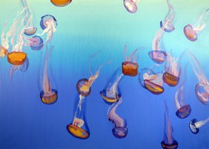 Méduses 3, 2012 (acrylique sur toile)