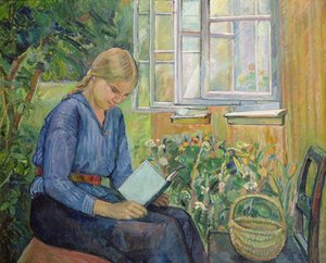 Eva lisant - Oluf Wold Thorne