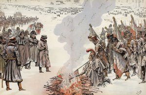 Campagne de Russie de Napoléon, brûlant les étendards, 23 novembre 1812