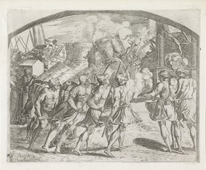 Chute de Jéricho
Peintures dans la Loggia de Raphaël (titre de la série) - Orazio Borgianni