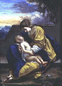 Madone et Enfant - Orazio Gentileschi