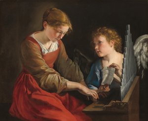 Sainte Cécile et un ange