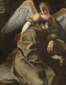 Saint François soutenu par un ange, c.1607 - Orazio Gentileschi