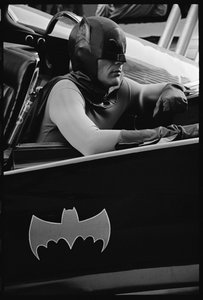 Batman sur le plateau de la série TV 
