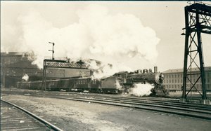 Train quittant la gare Union, St. Louis
