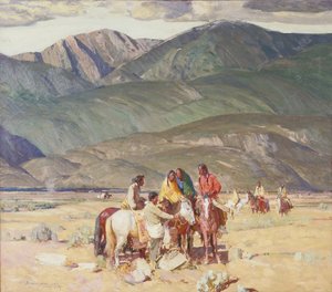 Indiens Taos sur le Mesa