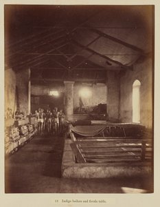 Chaudières à indigo et table de fécule