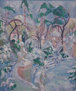 Jardin sous la neige