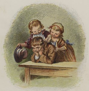 Deux petites filles essayant de remonter le moral d